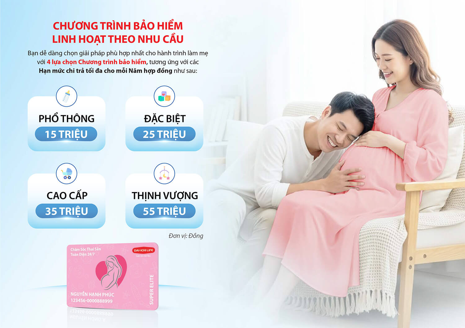 Bảo hiểm chăm sóc thai sản toàn diện dai-ichi life việt nam